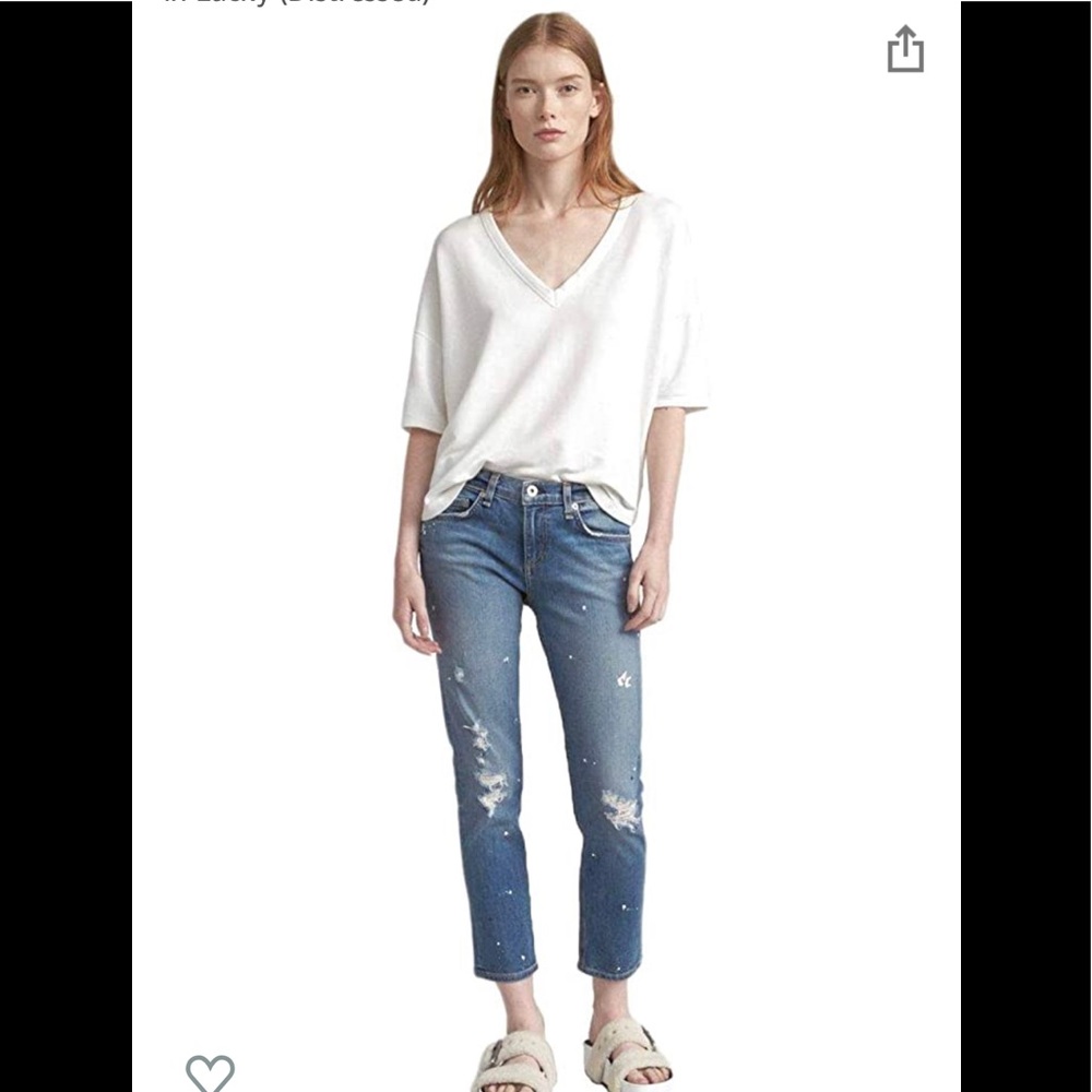 Rag & Bone slim Dre paint splattered slim size 25